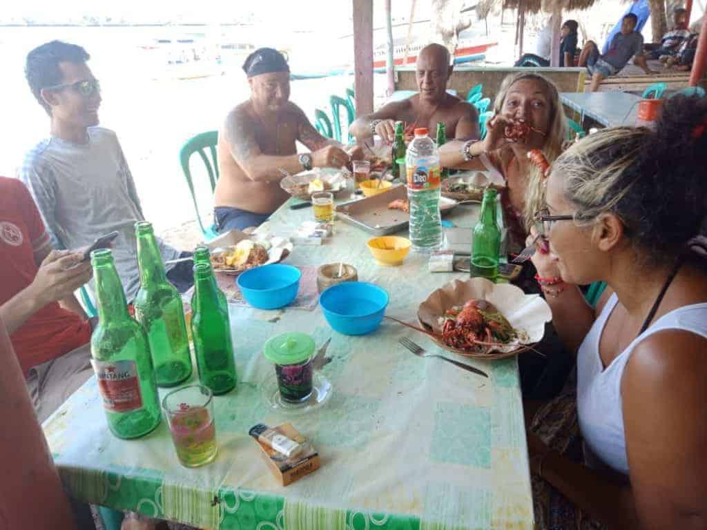 Grilled fish lunch