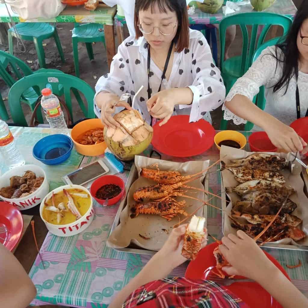 Seafood barbecue feast