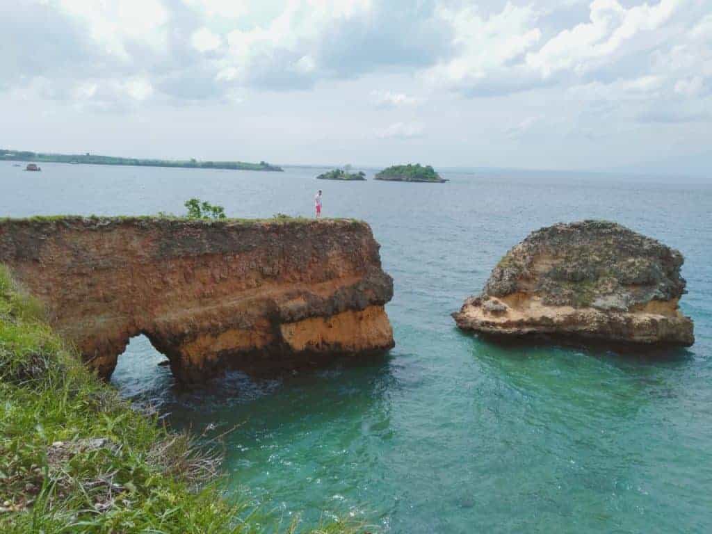 Panoramic coastal cliffs