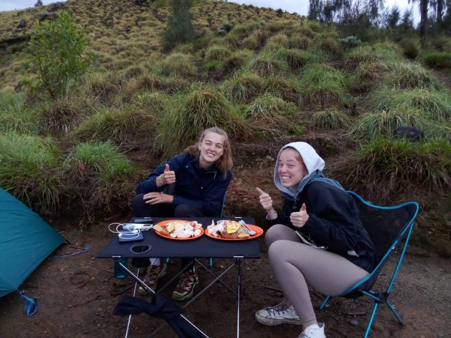 Scenic camping at Crater Rim Senaru